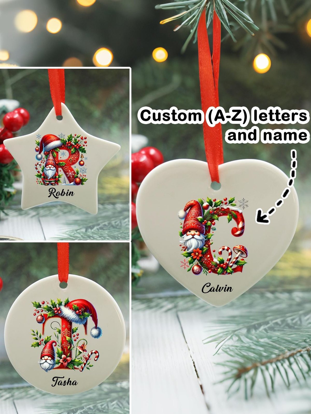 Custom Christmas Decorations With NamePersonalized Christmas Tree DecorationsCustomized Christmas GiftsCustomizable Christmas Supplies