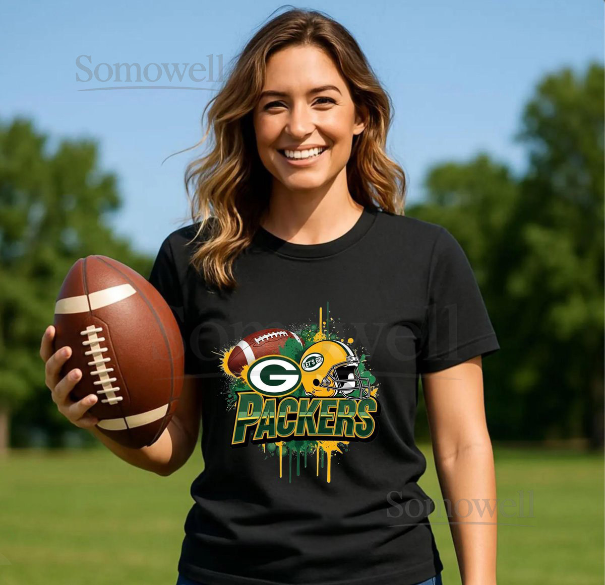 Green Bay Packers Football T-Shirt Helmet Graphic Unisex Fan Apparel_461