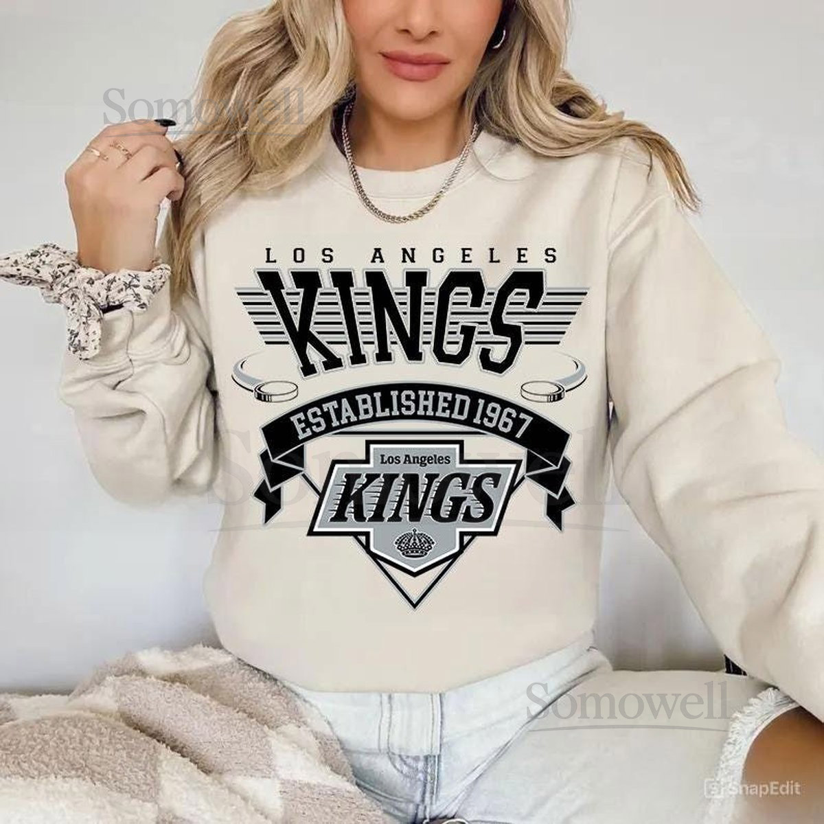 Los Angeles Kings Sweatshirt Crewneck Vintage Kings shirt Los Angeles Hockey Fan shirt Hockey Tee Kings Sweatshirt_81
