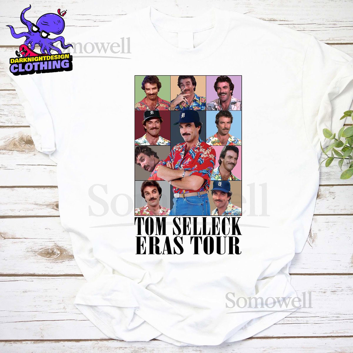 Tom Selleck Eras Tour Shirt Retro 80s Hawaiian Magnum PI T-Shirt Funny Vintage Graphic Tee for Men and Women Pop Culture Gift Tee_402