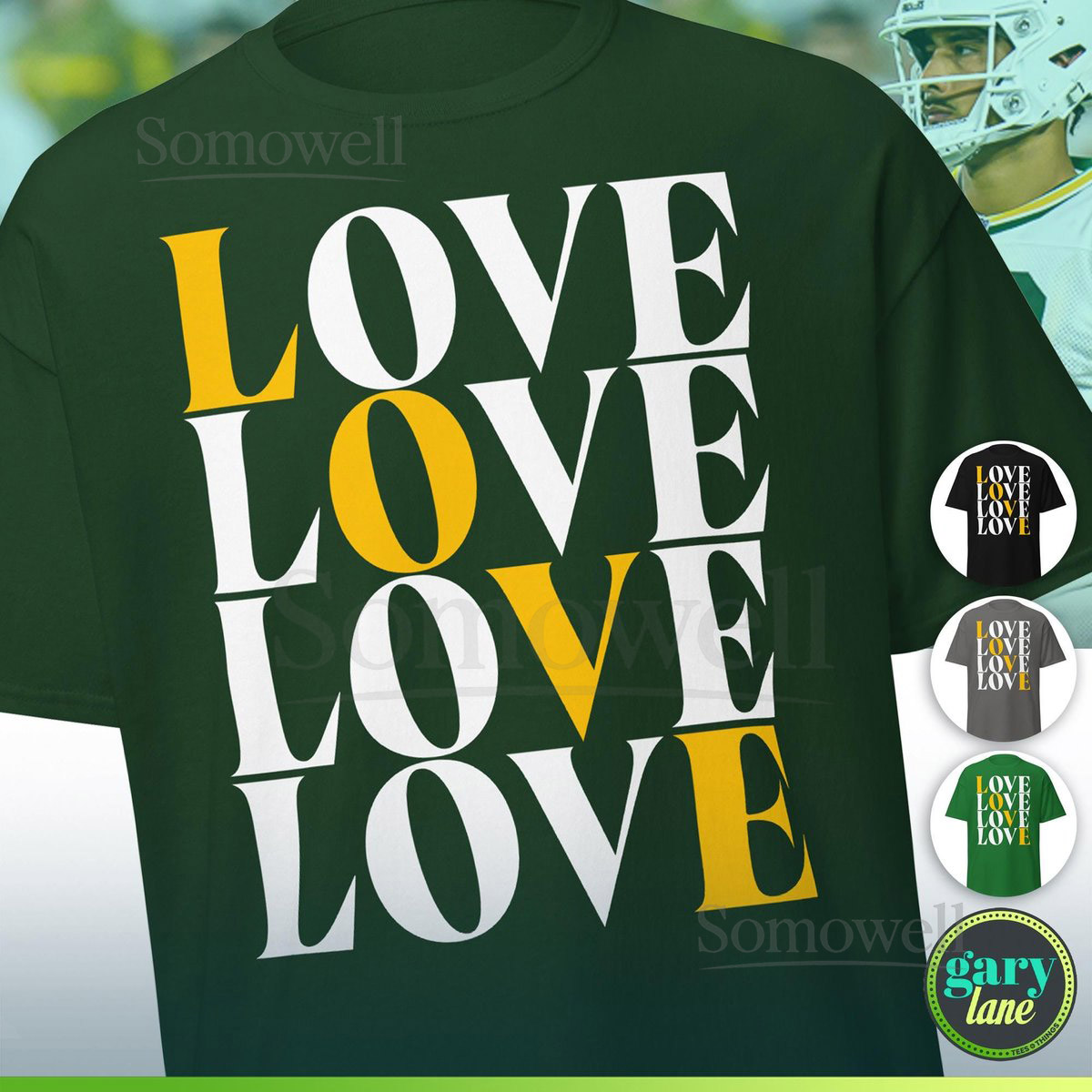 Jordan Love Shirt Tee for Green Bay Fan Packers Quarterback 10 Retro T-Shirt Lambeau Field Go Pack Wisconsin Sports Tailgating Party Gear_537