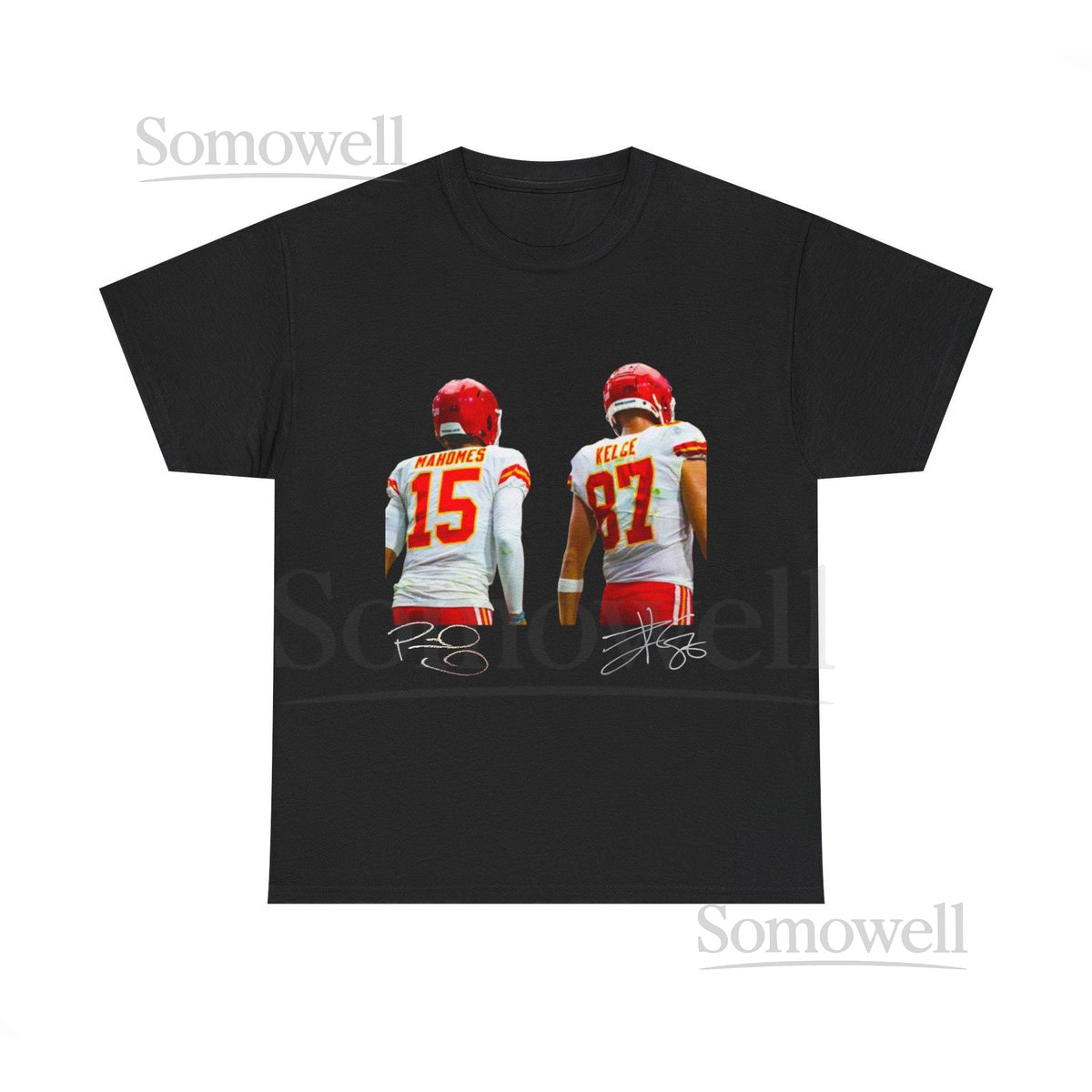 Patrick Mahomes Travis Kelce Kansas City Chiefs T Shirt Autograph Edition_661