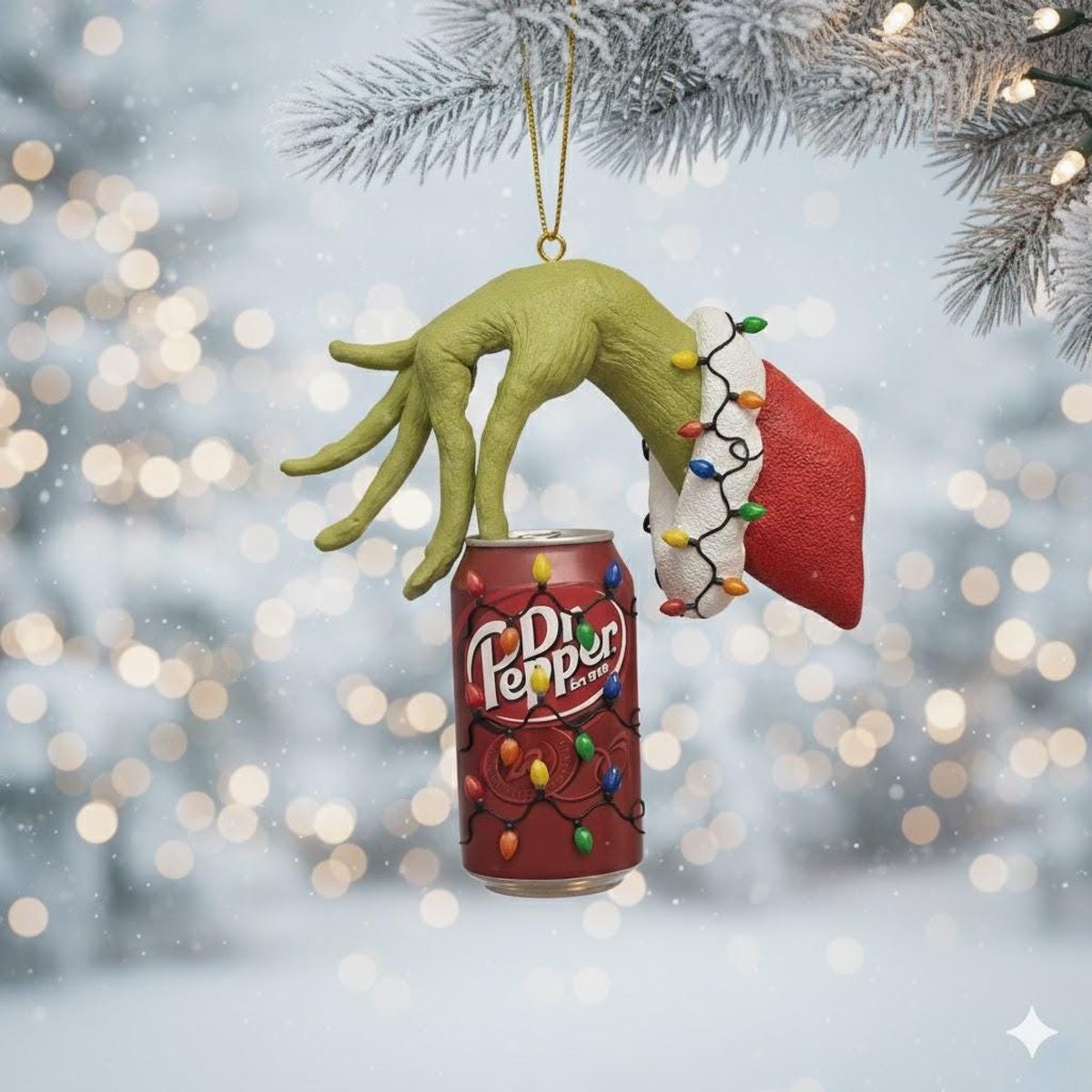 Merry Grinchmas Dr Pepper Acrylic Ornament Grinchy Dr Pepper Grinch Ornament Christmas Ornament The Grinch Xmas Decor Merry Grinchmas