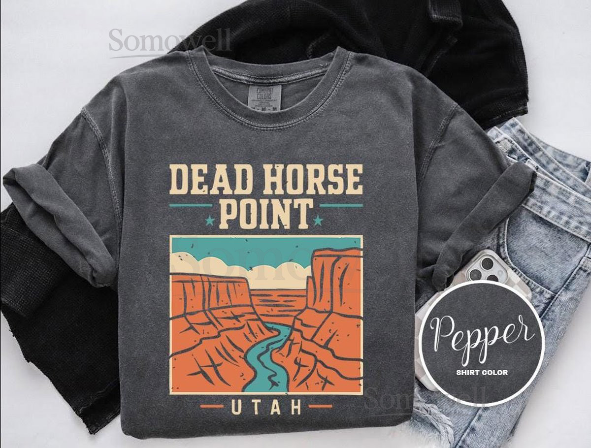 Dead Horse Point Shirt Comfort Colors Utah Canyon Tee Desert Landscape Graphic_142