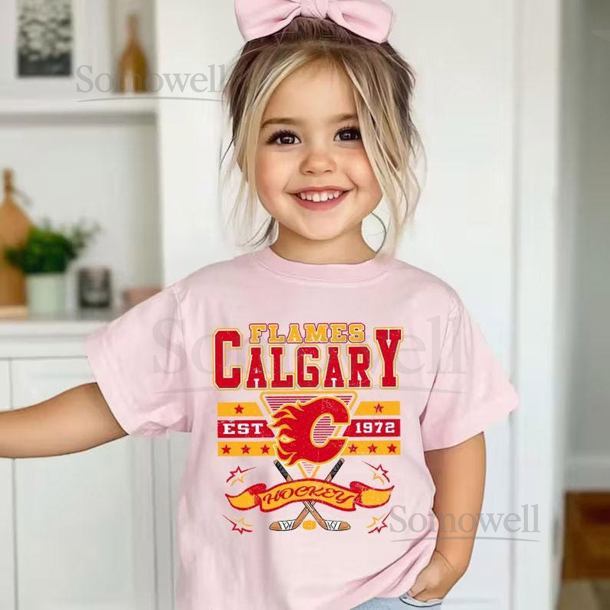 Retro Calgary Ice Hockey tshirt Youth-Adult Game Day Shirt Vintage Look for Sports Lovers Perfect Gift for Kids Adult Supporters_364