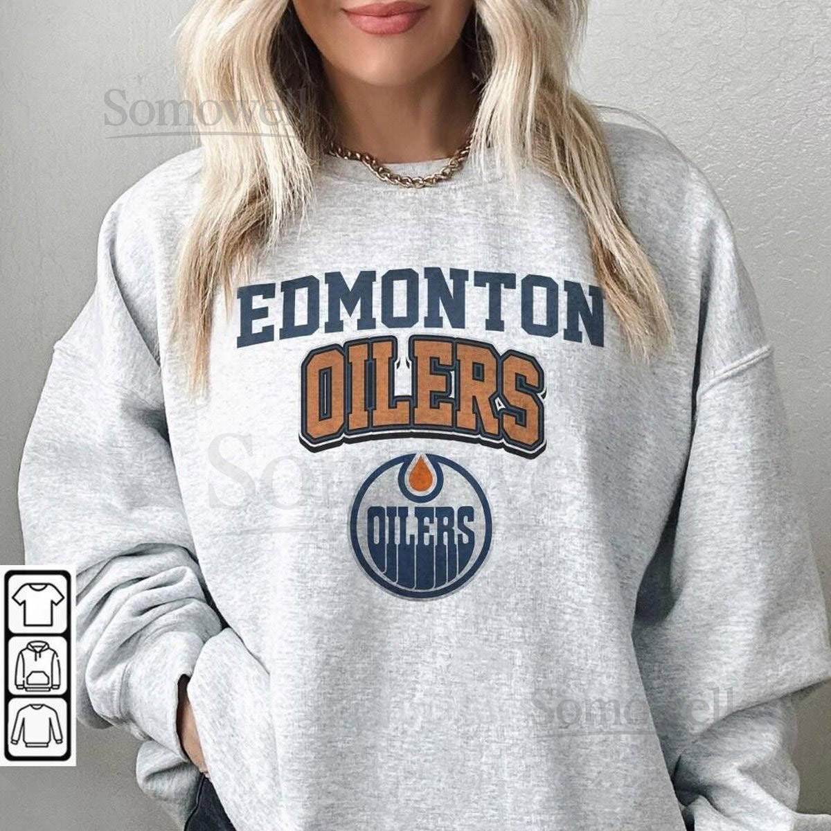 Vintage Hockey League Teams Edmonton Oilers Shirt 90s Retro Graphic Tee Streetwear Fan Gifts Unisex Sweatshirt_117