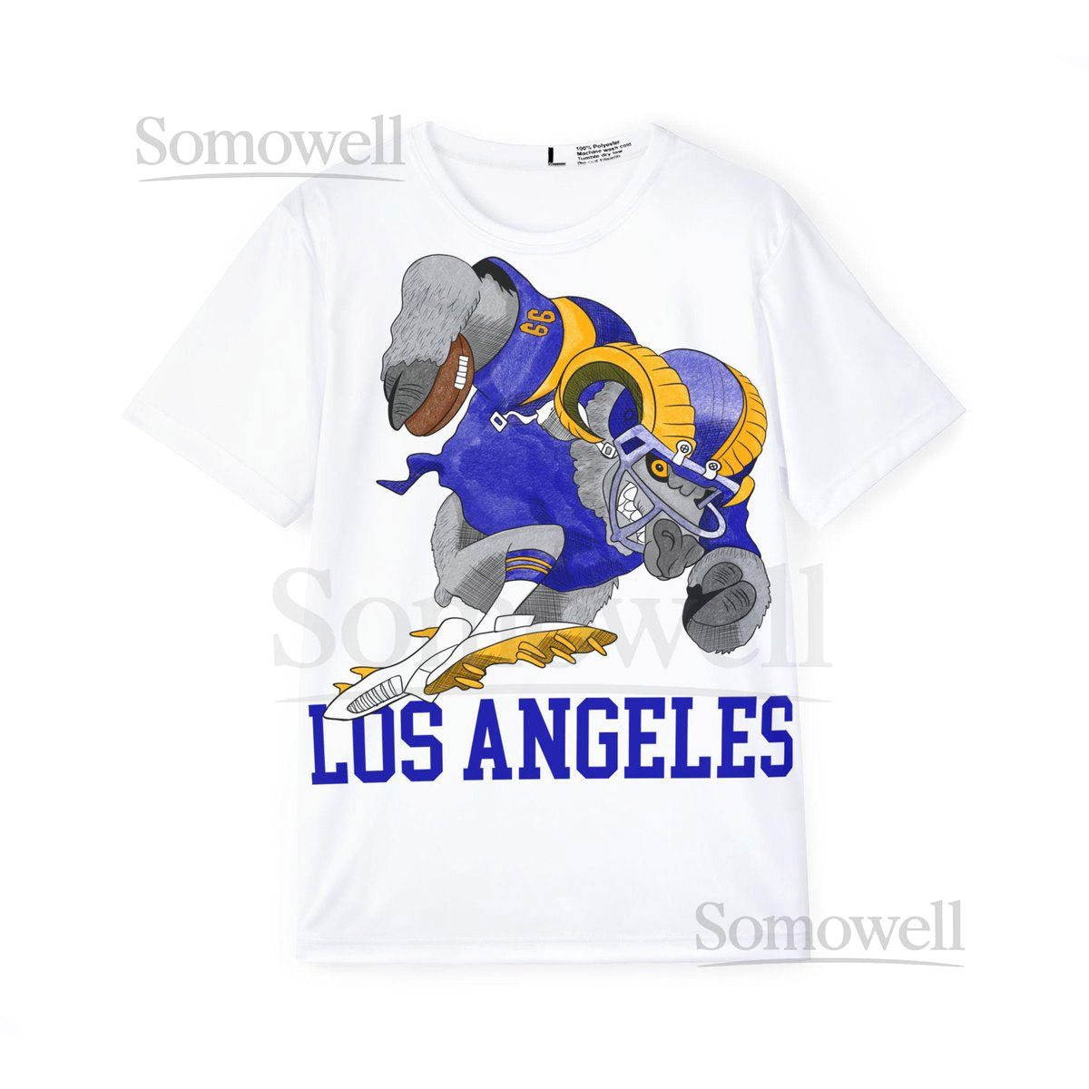 Men's Sports Jersey Vintage Los Angeles Rams T-shirt Retro Football Tee Athletic Wear Game Day Apparel_622