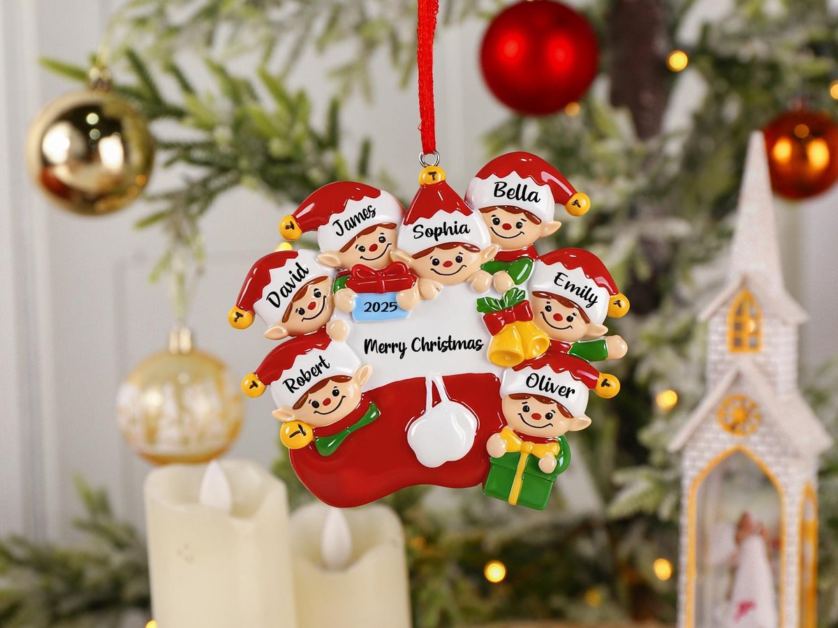 2025 Family Christmas Ornament Custom Resin Christmas Ornament Personalized Family Christmas Decor Custom Christmas giftHoliday decor