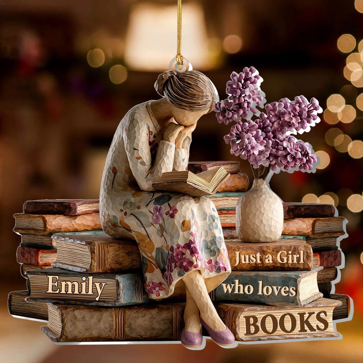Just A Girl Who Loves Books - Personalized 1-Layer Acrylic Ornament