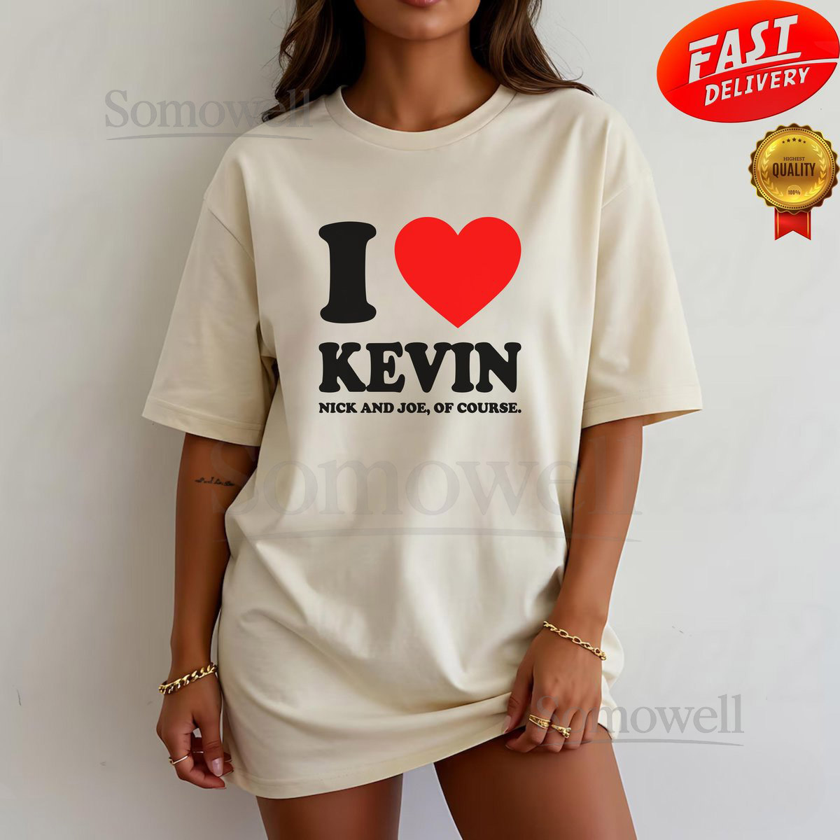 I Love Kevin Unisex Heavy Cotton Tee Gift for Fan Jonas Burnin' Up Tour Shirt Jonas Retro 90's jonas vingegaard Jonas Con Inspired_215