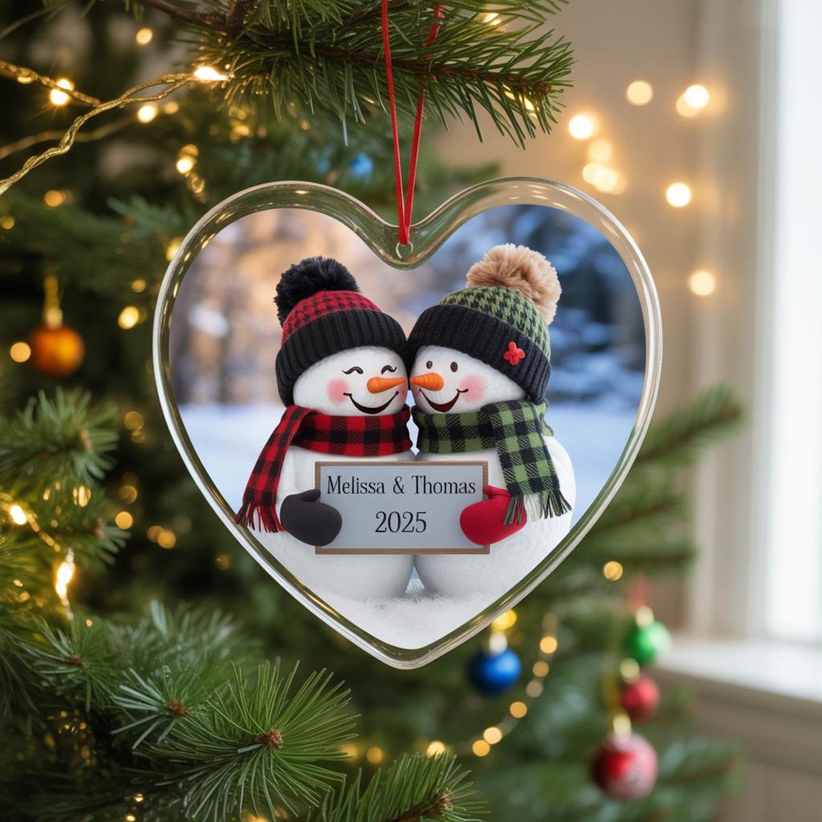 Personalized Couple Christmas Ornament 2025 Custom Couple Christmas 2025 Ornament Together Ornament New Couple Keepsake Gift For Couple