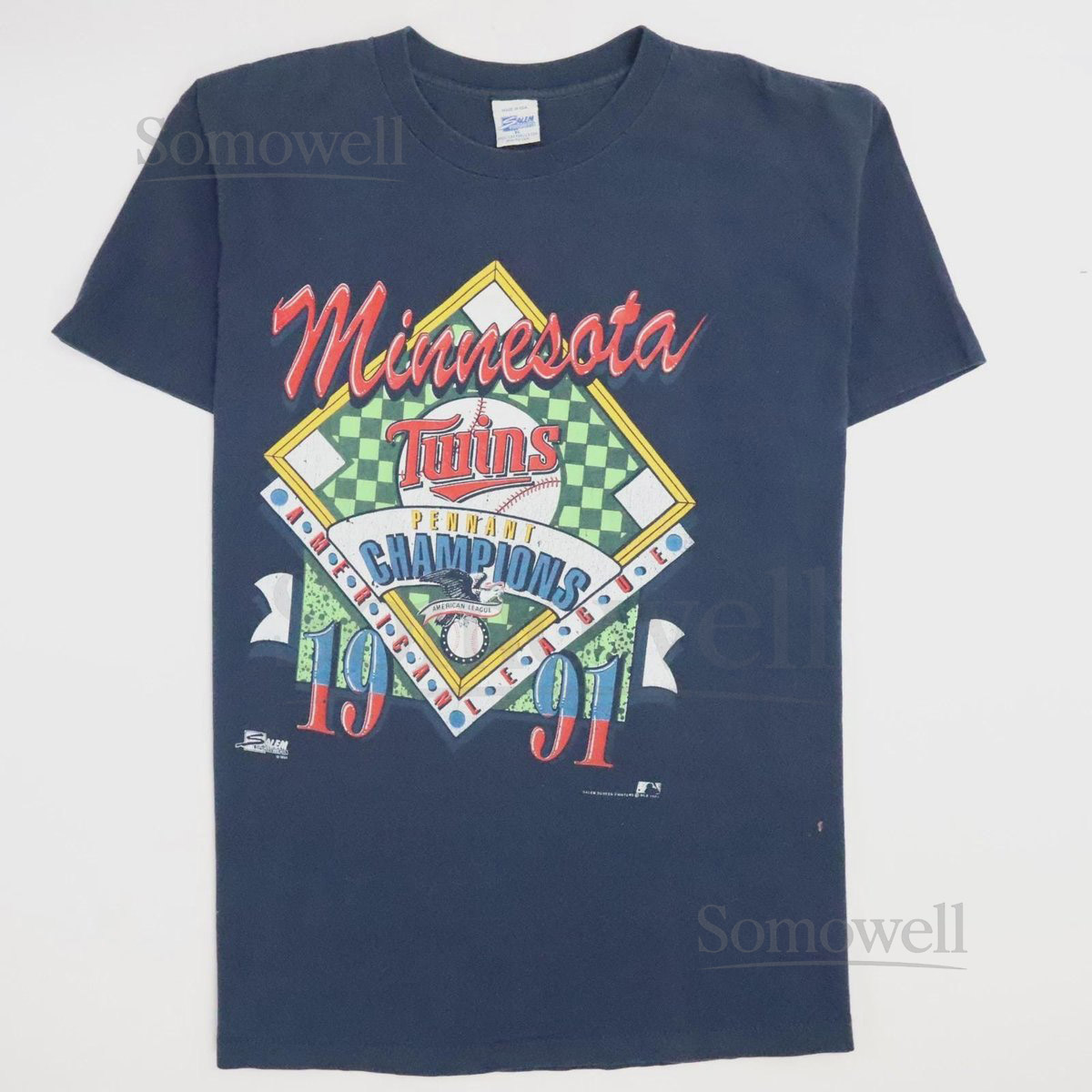 Vintage Minnesota Twins AL Champions T-Shirt Size XL 1991 90s MLB_914