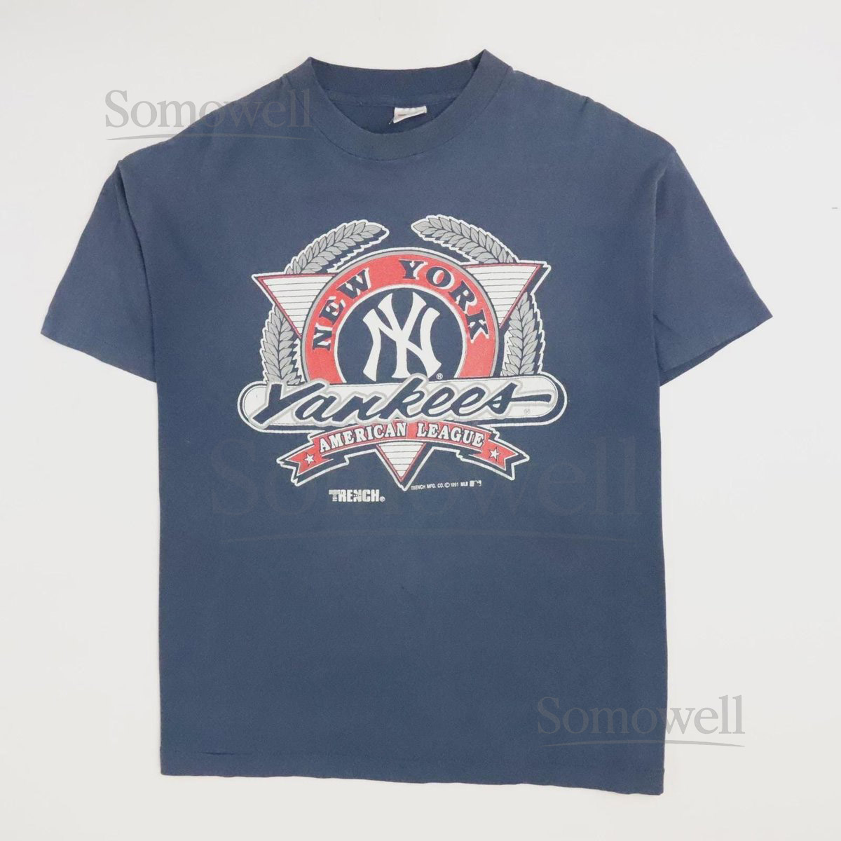 Vintage New York Yankees T-Shirt Size XL 1991 90s MLB_515