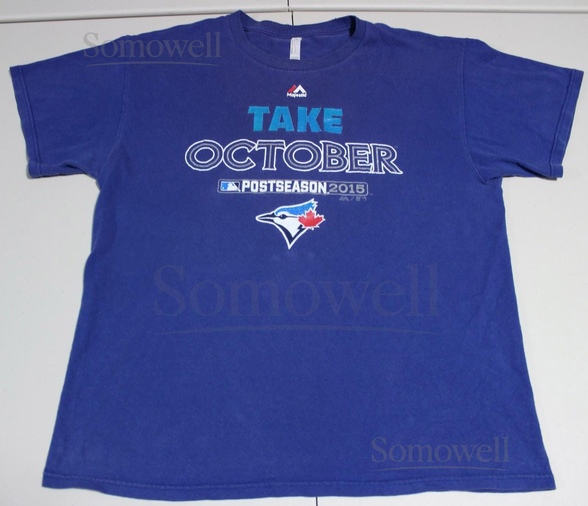 Toronto Blue Jays quotTake Octoberquot 2015 MLB Postseason Tee Shirt Large Majestic_885