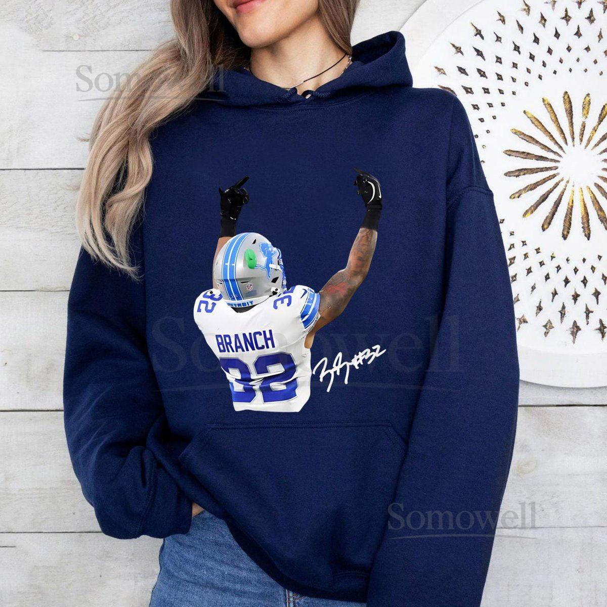 Brian Branch Middle Finger Sweatshirt Perfect Hoodie Gift for Lions Fans Detroit Football Shirt Brian Branch Detroit Lions Football_50