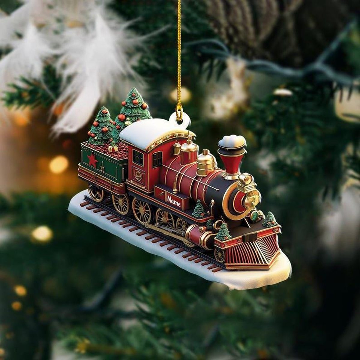 Personalized Train Christmas Ornament Locomotive Christmas Ornament Railway Ornament Train Driver Ornament Holiday Gift