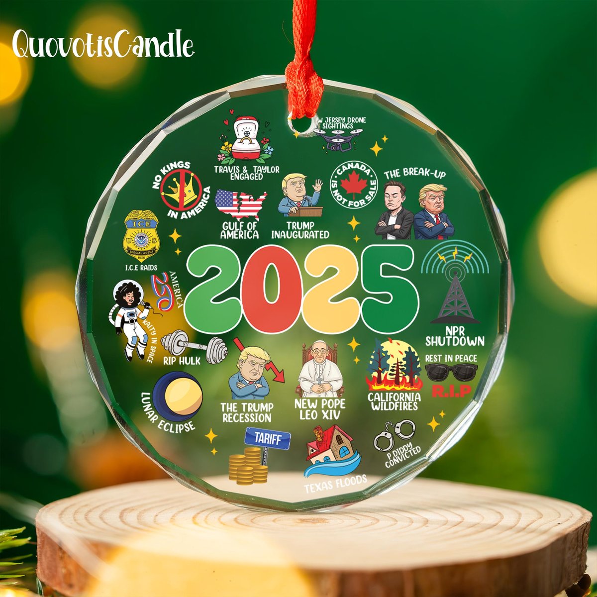 2025 Christmas Ornament 2025 Year in Review Ornament Major Notable Events Ornament Funny Cute Year to Remember Ornament