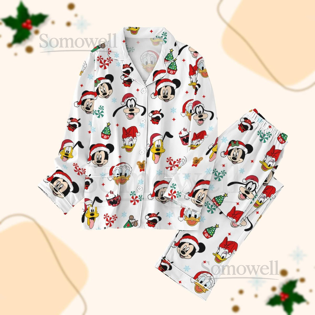 Mickey Mouse Christmas Pajamas Set Mickey And Friends Holiday Pajamas Pajamas Pants Disney Movie Shirt Family Pajamas Xmas Pajamas_48