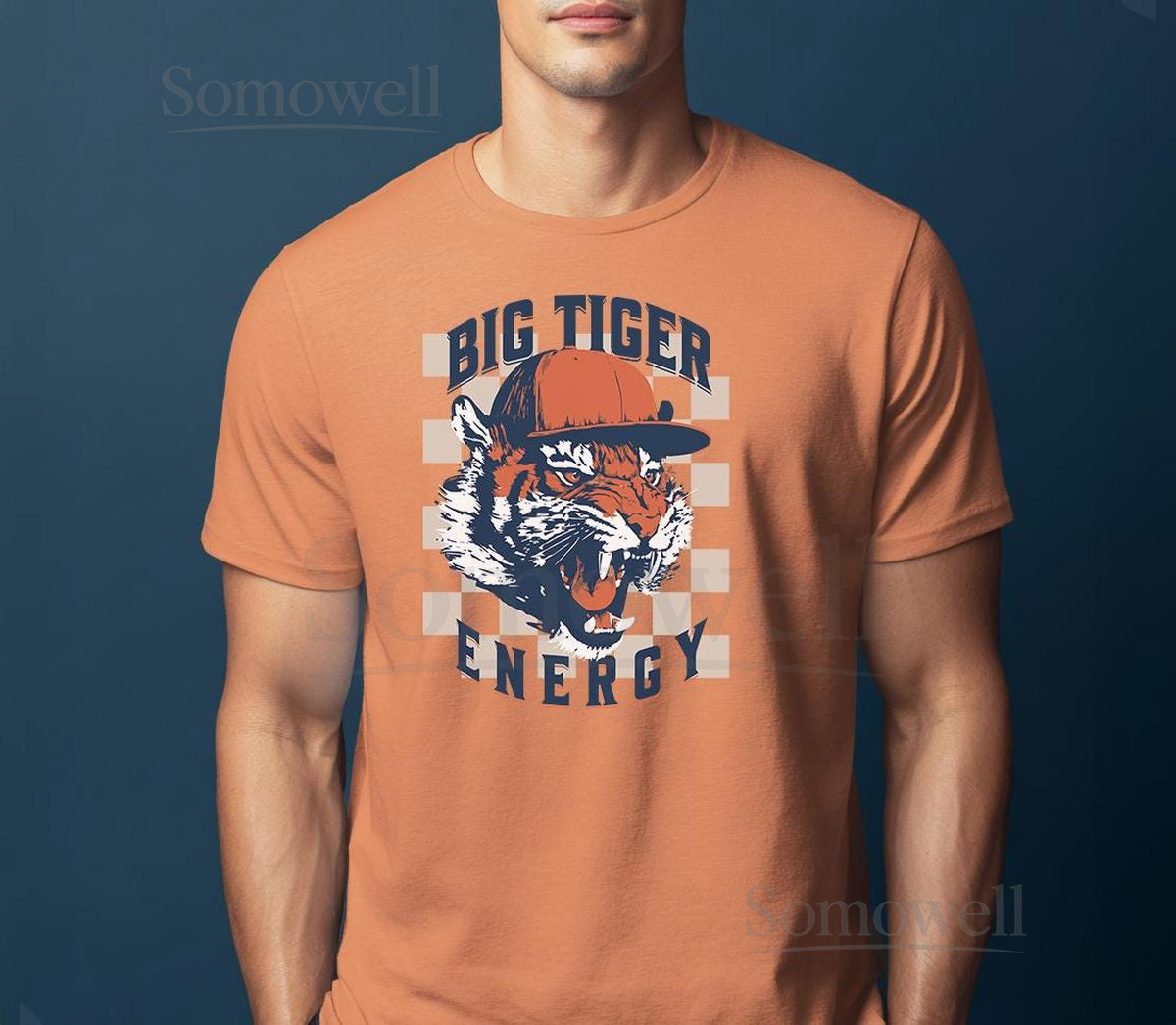 Comfort Colors Big Tiger Energy T-Shirt Vintage Detroit Tiger Graphic Tee Retro Baseball Shirt Fan Gift for Him or Her_76