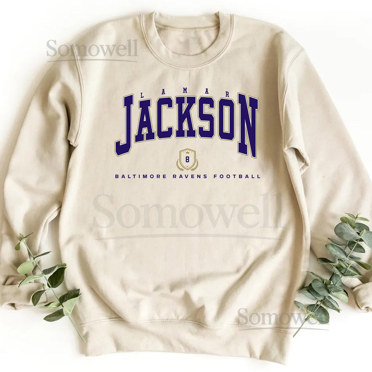 Lamar Jackson Ravens Sweatshirt 8 Football Crewneck Unisex_763