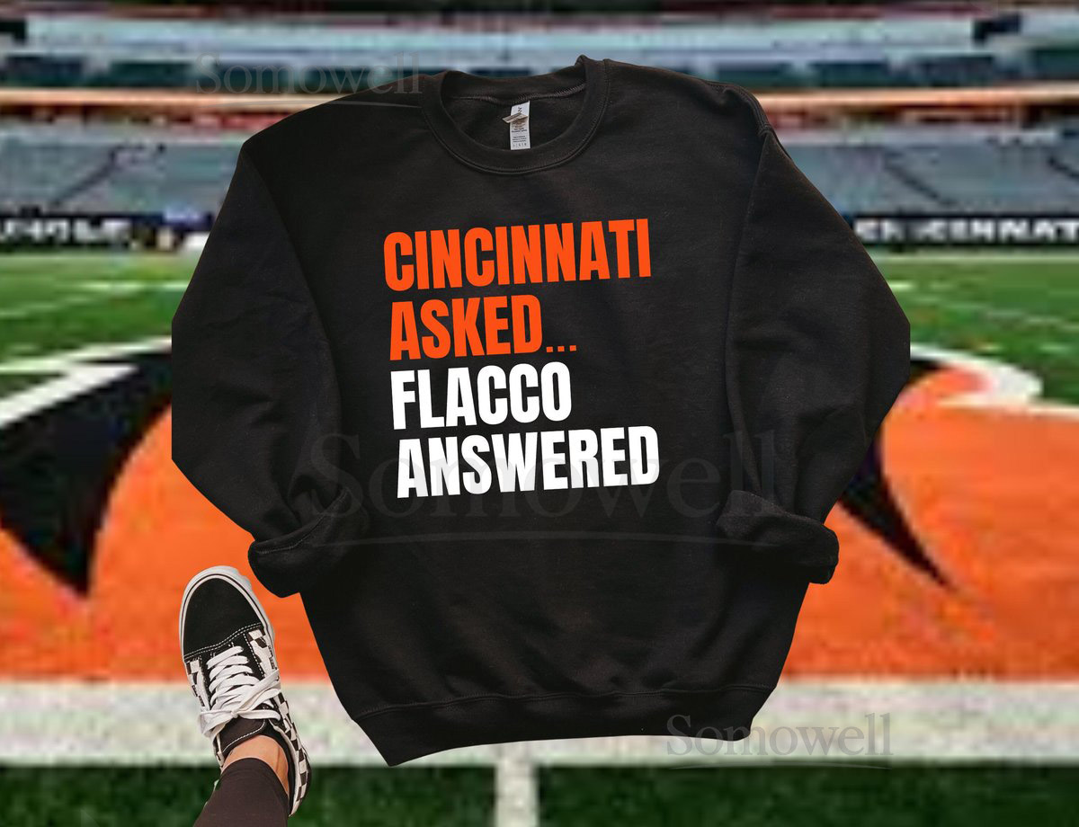 Joe Flacco Sweatshirt Cincinnati BengalSweats Shirt Flacco to Cincinnati Flacco tee Joe Flacco Bengals Jersey Flacco trade Stats_715