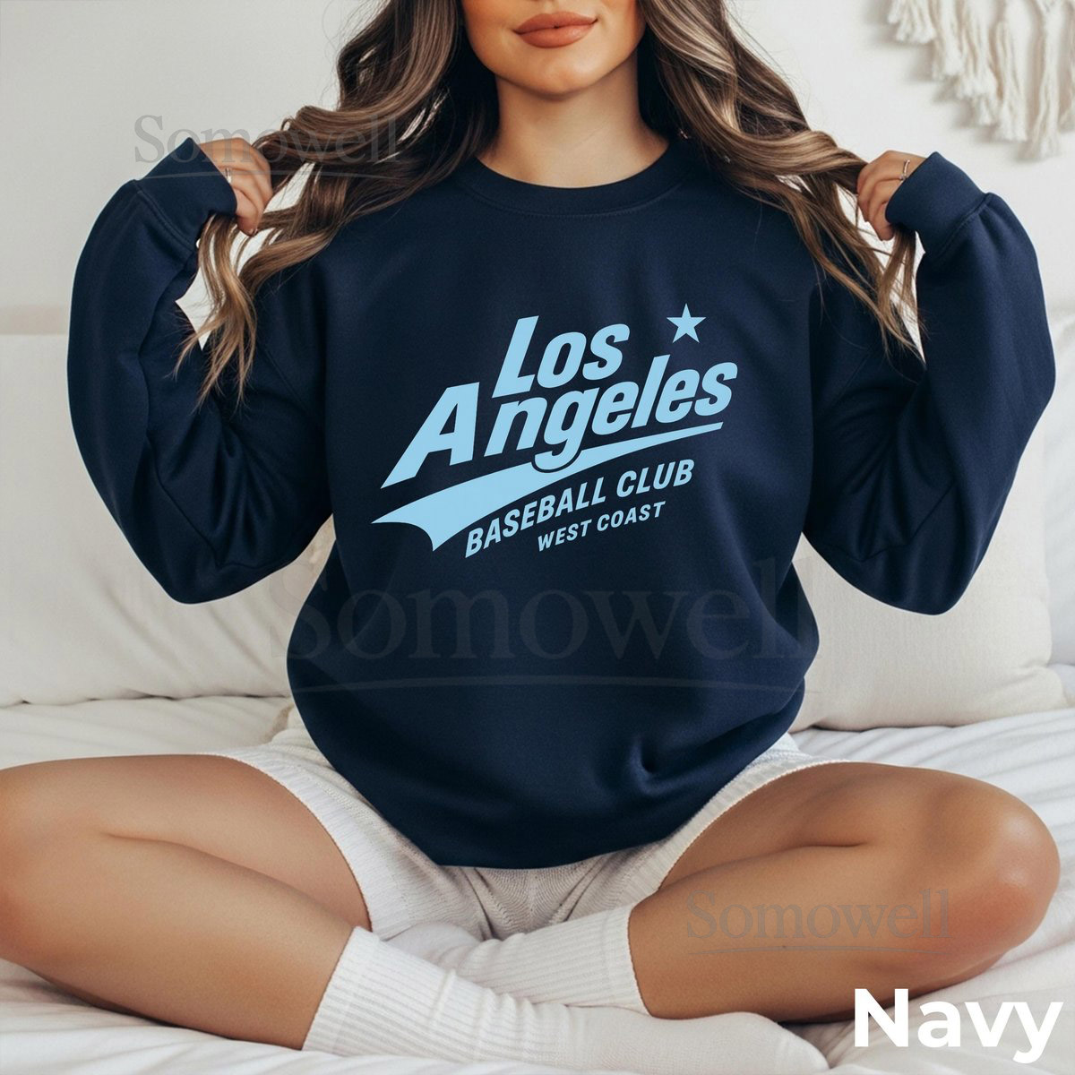 Los Angeles Baseball Sweatshirt 100 Cotton Baseball Graphic Tee Unisex S-3XL_602