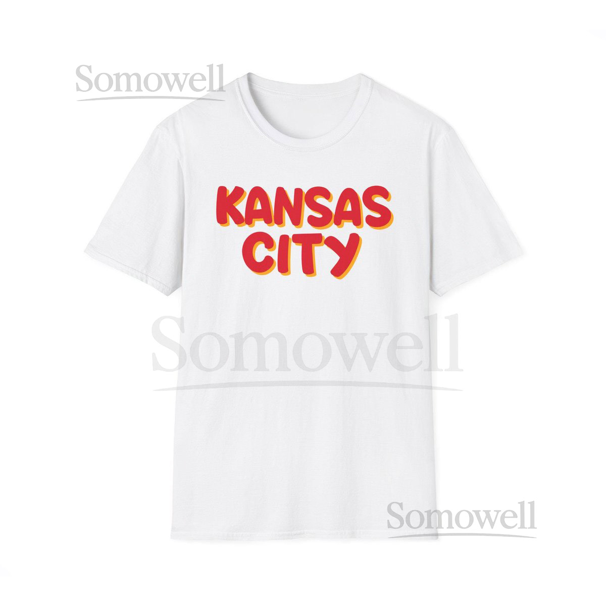 Kansas City Chiefs Bubble Letters T-Shirt Football Fan Apparel_254