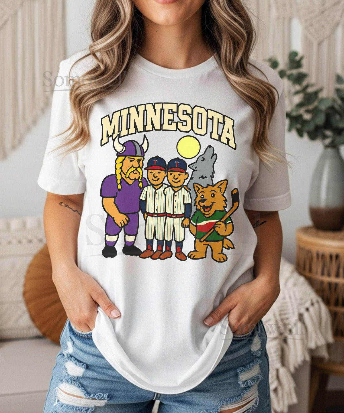 Minnesota Sports T-Shirt Retro Minnesota Team Mashup Tee Vintage Twin Cities Fan Shirt Minnesota Gift for Him Her_638