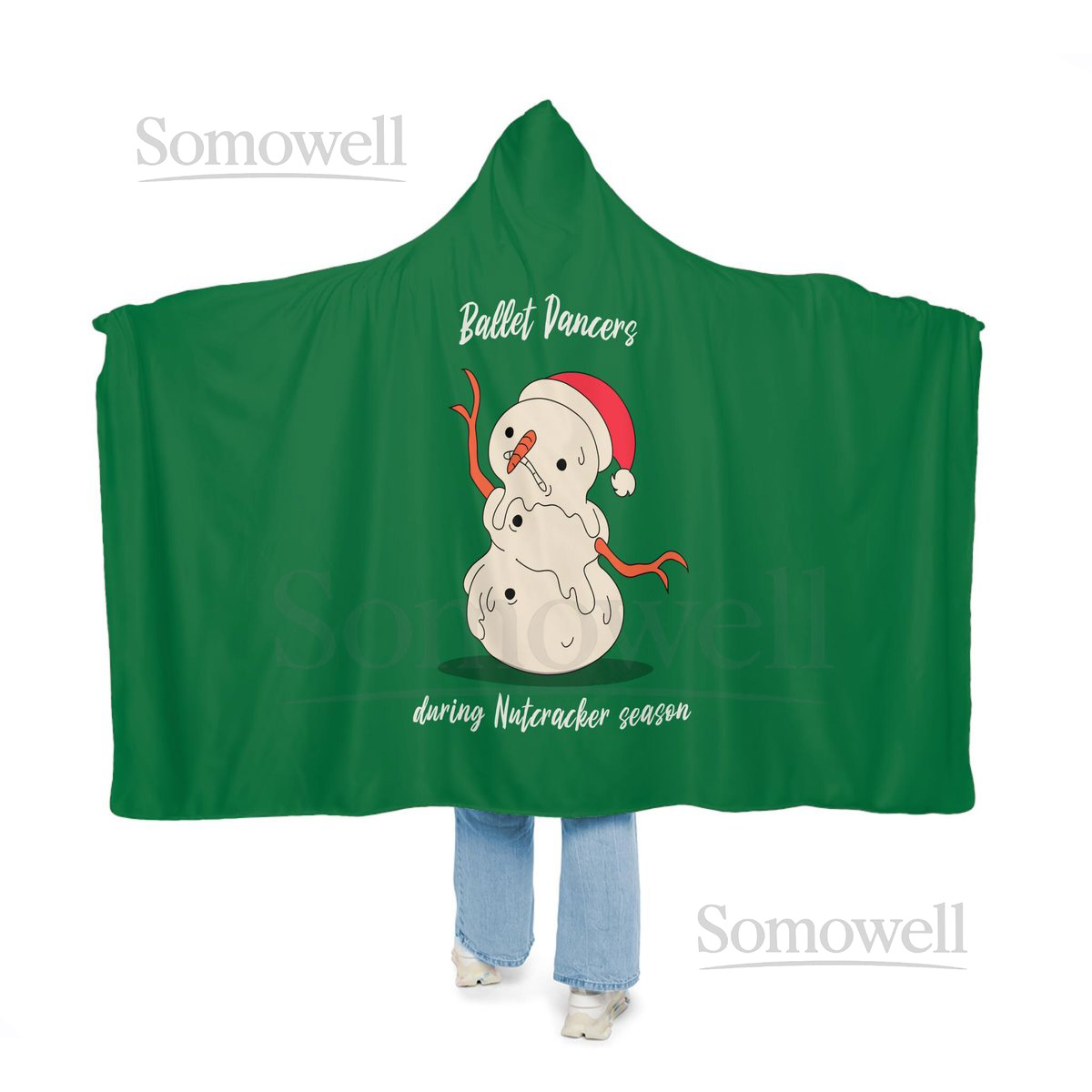 Nutcracker Ballet Hooded Blanket Cozy Christmas Gift for Dancers_60