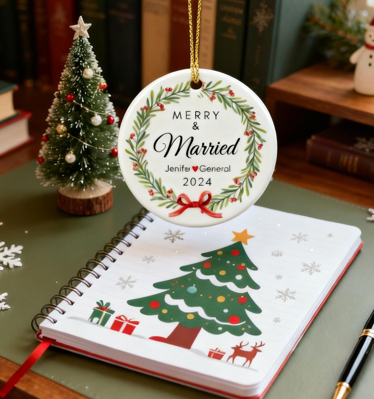 First Christmas Married Ornament Gift for Newlywed Couple Personalized Gift Married Couple Gift First Christmas As Mr Mrs Ornament