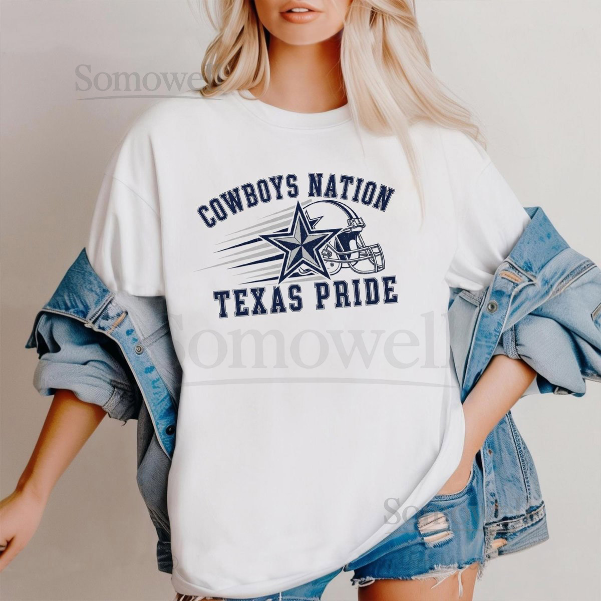 Vintage Dallas Cowboys Sweatshirt Retro Football Team Hoodie_544