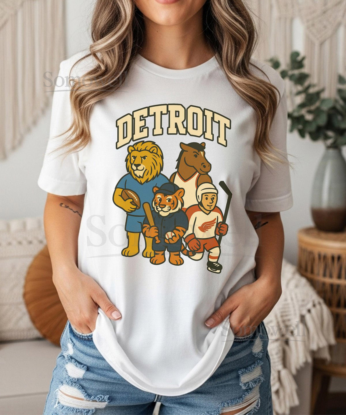 Vintage Detroit Sports Graphic Tee Retro City Pride Shirt Classic Athletic Mascot Design Unisex Streetwear Gift_719