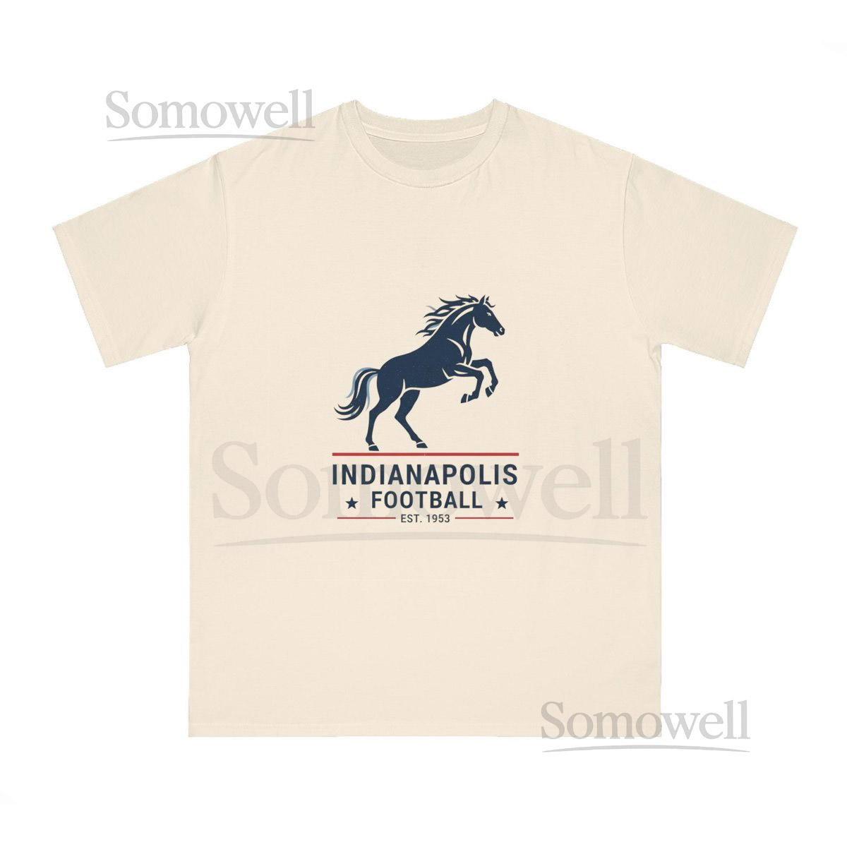 Indianapolis Football Horse 100 Organic Cotton T-Shirt Vintage Sports Tee Unisex Casual Wear Gifts for Football Fans Athletic A_504