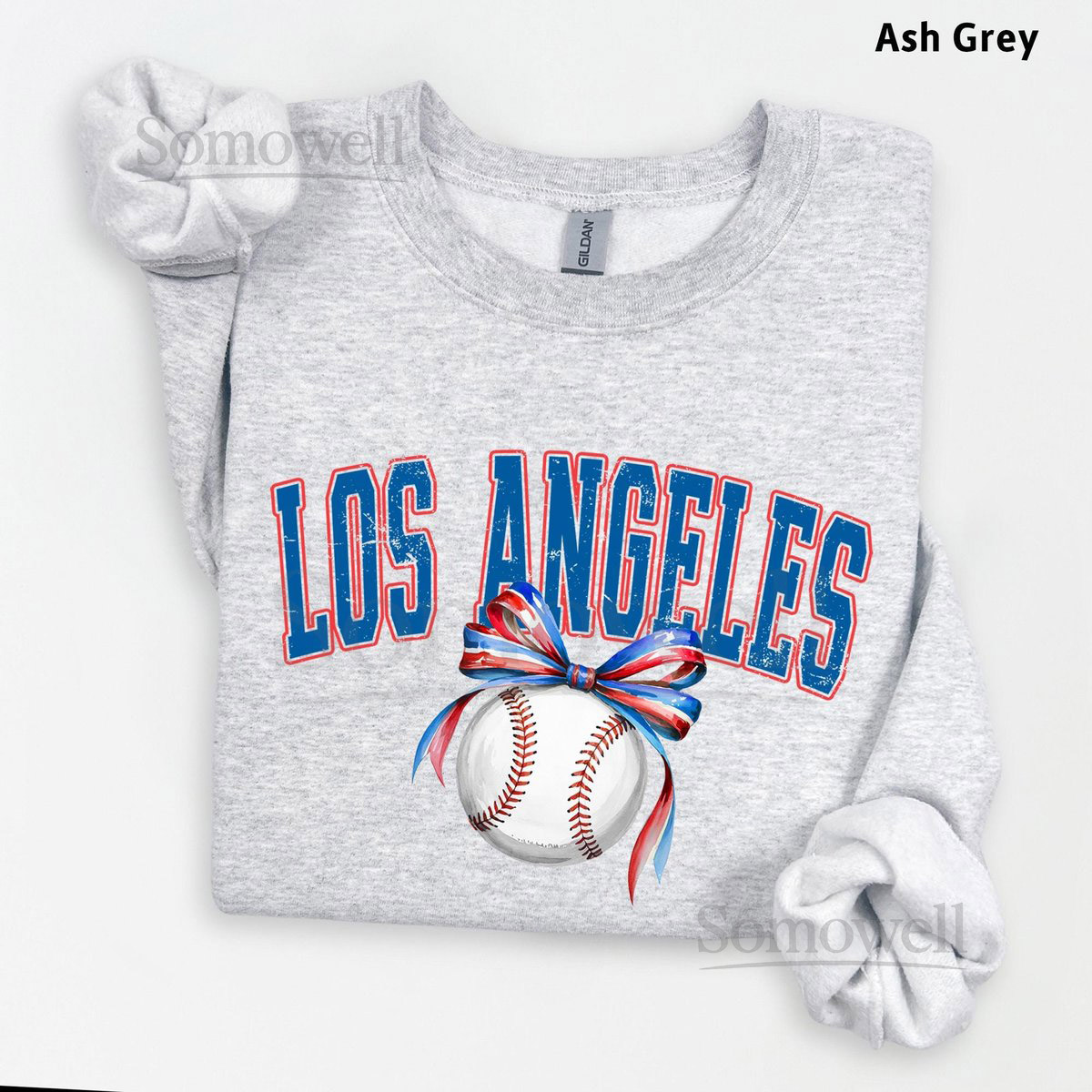 Los Angeles Baseball bow sweatshirt LA baseball fan gift Los Angeles baseball toddler shirt Los Angeles kids shirt LA game day shirt_588