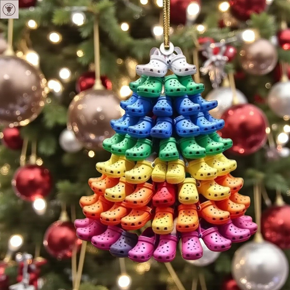 Crocin Around the Christmas Tree Ornament Croc Christmas Gift for Teens Christmas Gift For Crocs Lover Mini Crocs