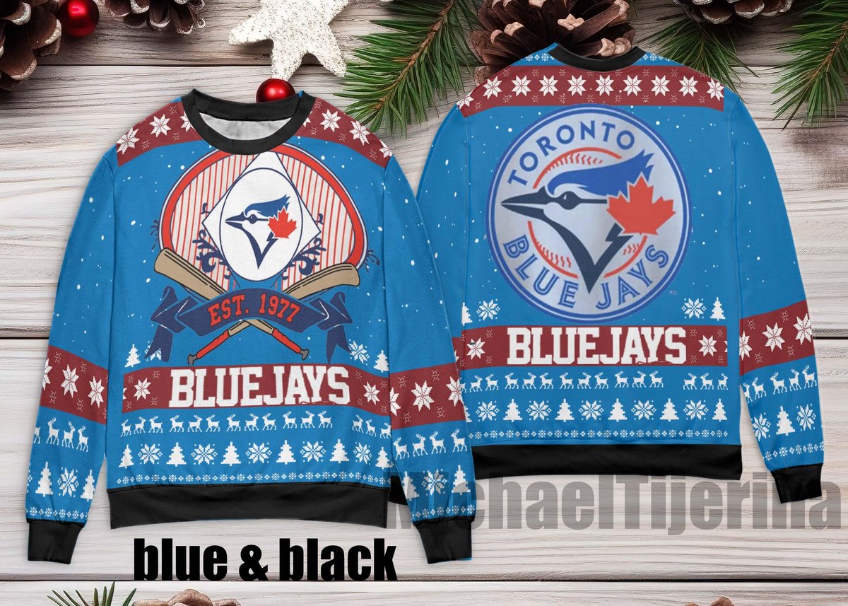 Blue Jays Ugly Sweater Shirt Baseball Christmas Sweater Baseball fan shirt Blue jays Ugly Sweater Ugly Christmas Sweater Xmas Gifts