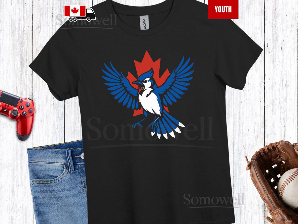 Canada Blue Jay Kids Shirt for Toronto Baseball Fan Child's Toronto T-Shirt for Blue Jay Lovers Canadian Youth Tee for Sports Enthusiasts_195
