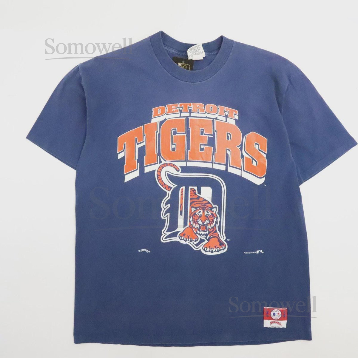 Vintage Detroit Tigers Nutmeg T-Shirt Size Large 90s MLB_903