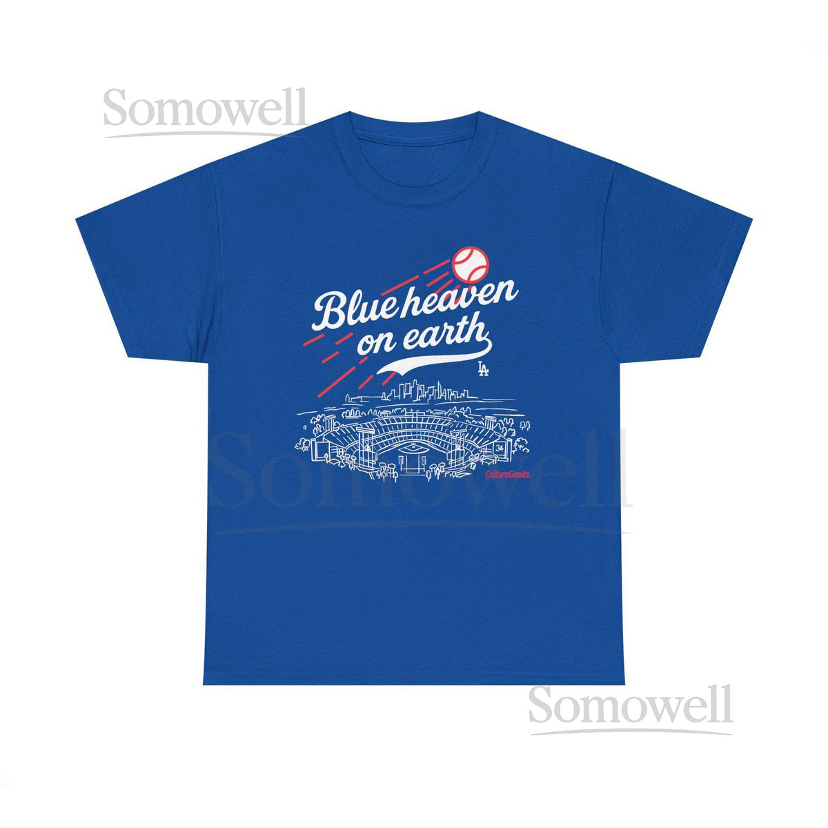 Dodger Stadium Unisex Tee quotBlue Heaven on Earthquot Graphic Shirt_282
