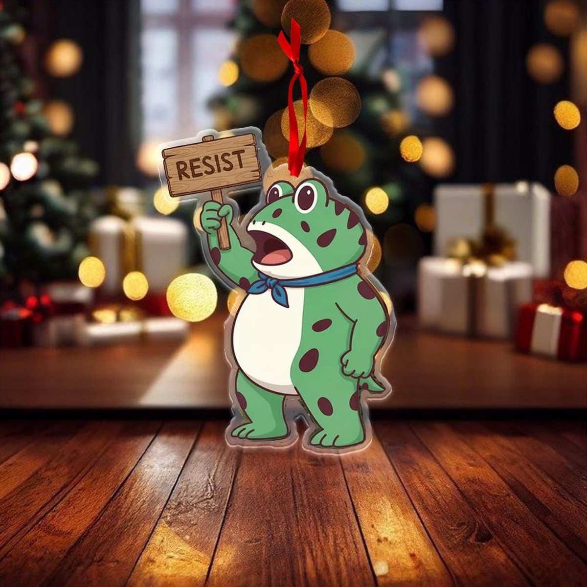 Portland Frog Ornament Political Ornament Frog Meme Ornament