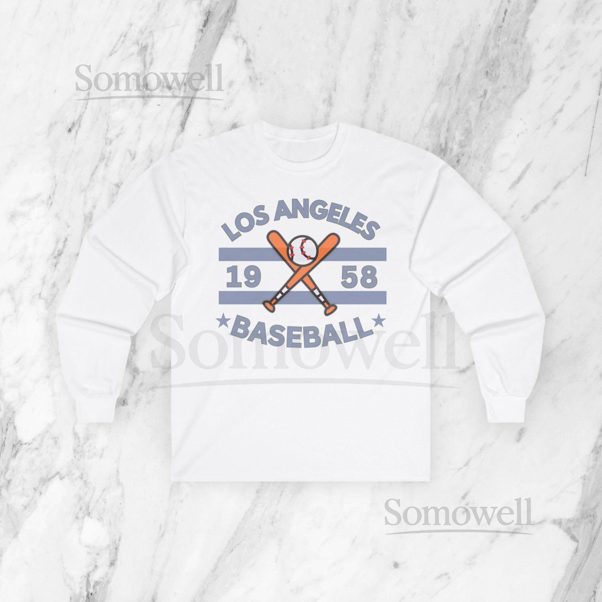 Los Angeles Baseball Long Sleeve Tee_595