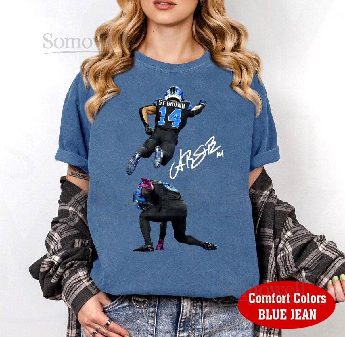 Funny Amon-Ra St. Brown Celebration Comfort Colors Shirt Football Y2k Rap Tee Detroit Football Vintage T-Shirt Football Game Day Shirt_343