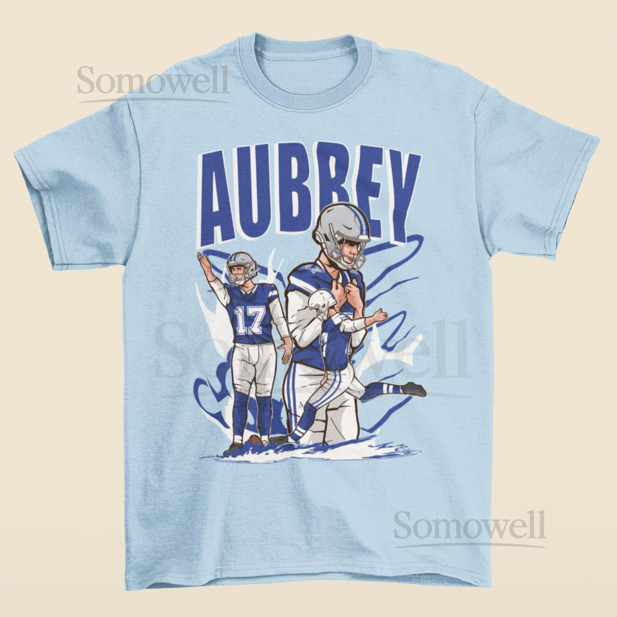 Brandon Aubrey Cartoon Style Dallas Football T-Shirt_36