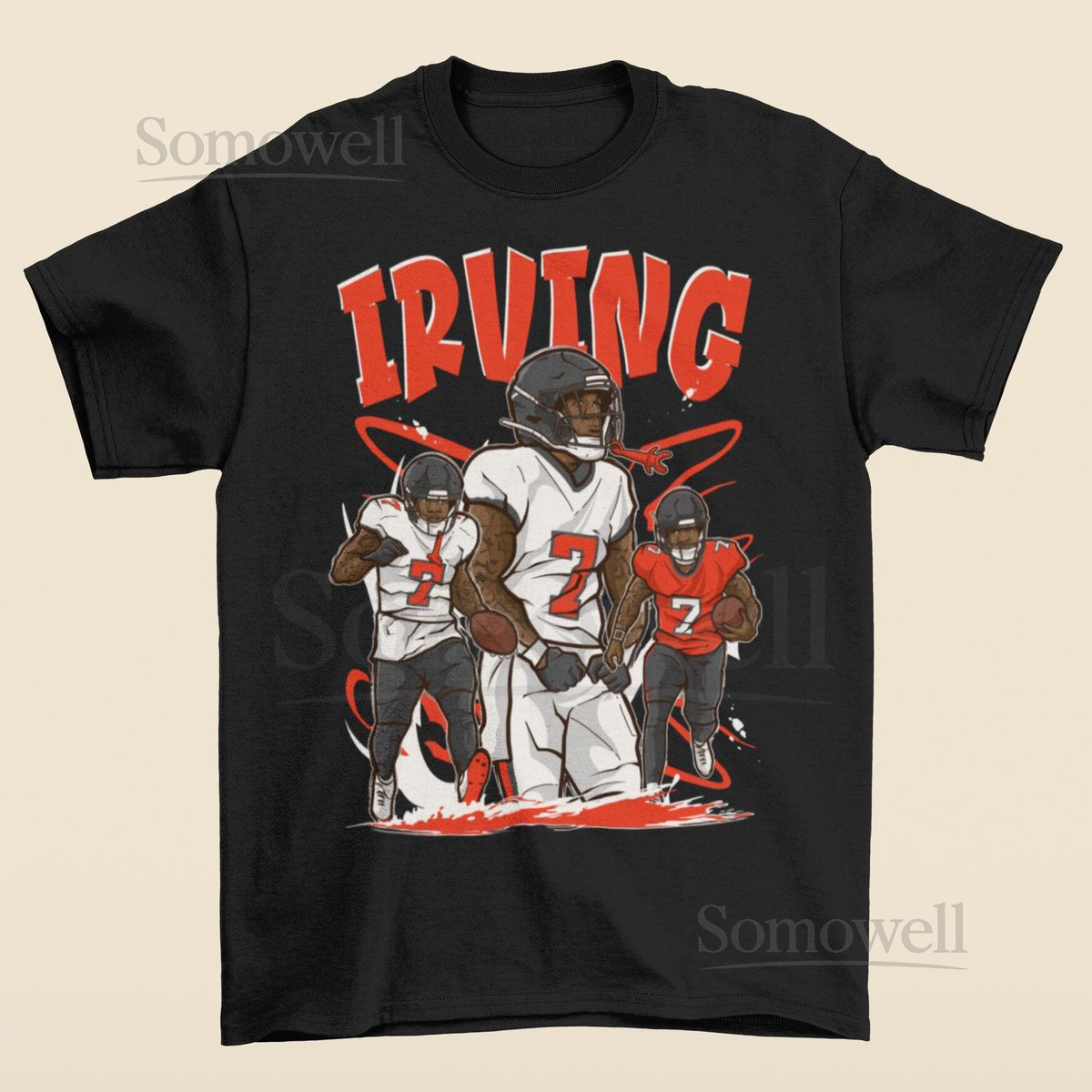 Bucky Irving Cartoon Style Tampa Bay Football T-Shirt_140
