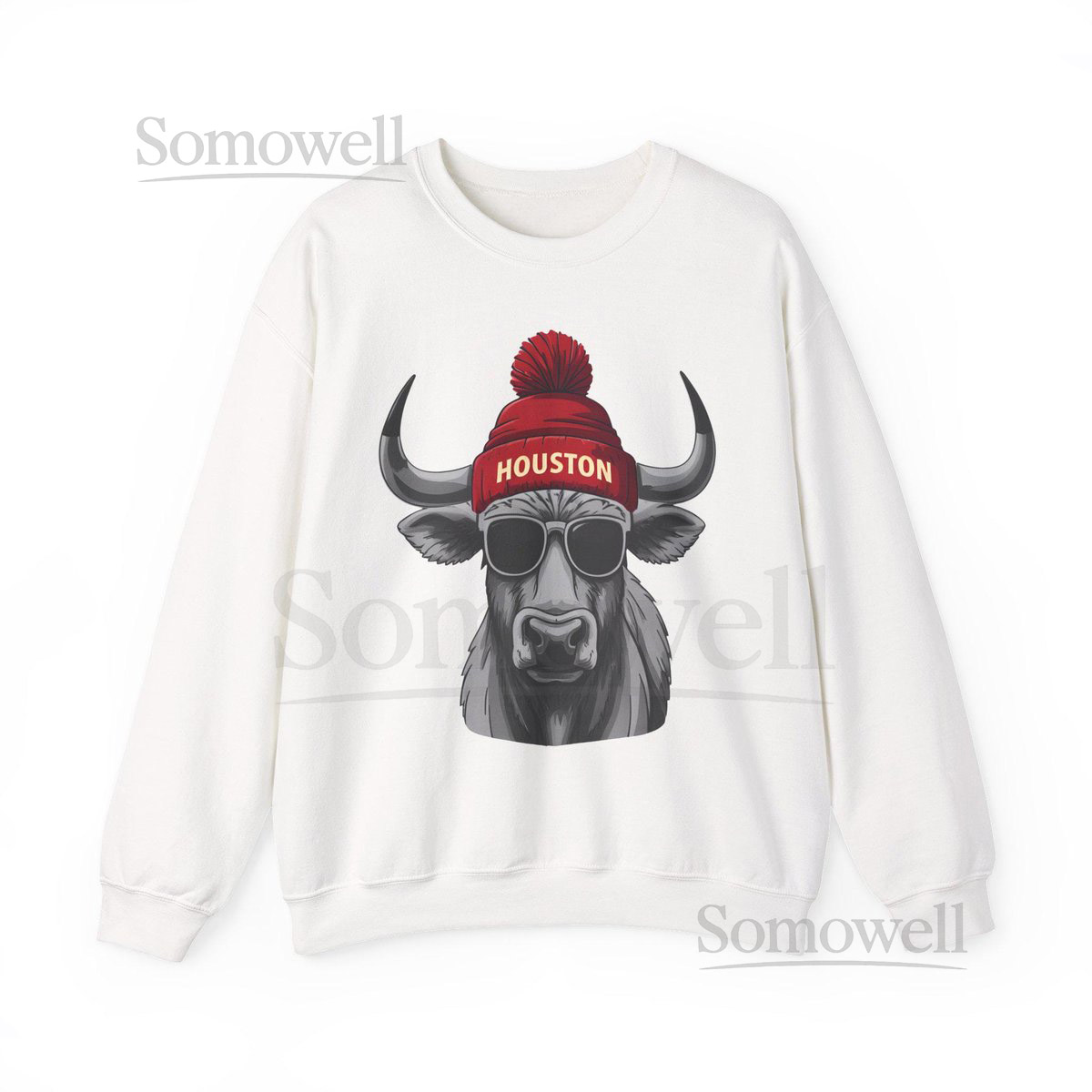 Houston Texans Bull Graphic Crewneck Swea_319