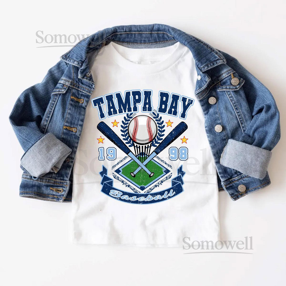 Vintage Tampa Bay Baseball Tee for Kids and Adults Retro Sport Fan Shirt Classic Athletic Top Everyday Casual Baseball Graphic Tee_532