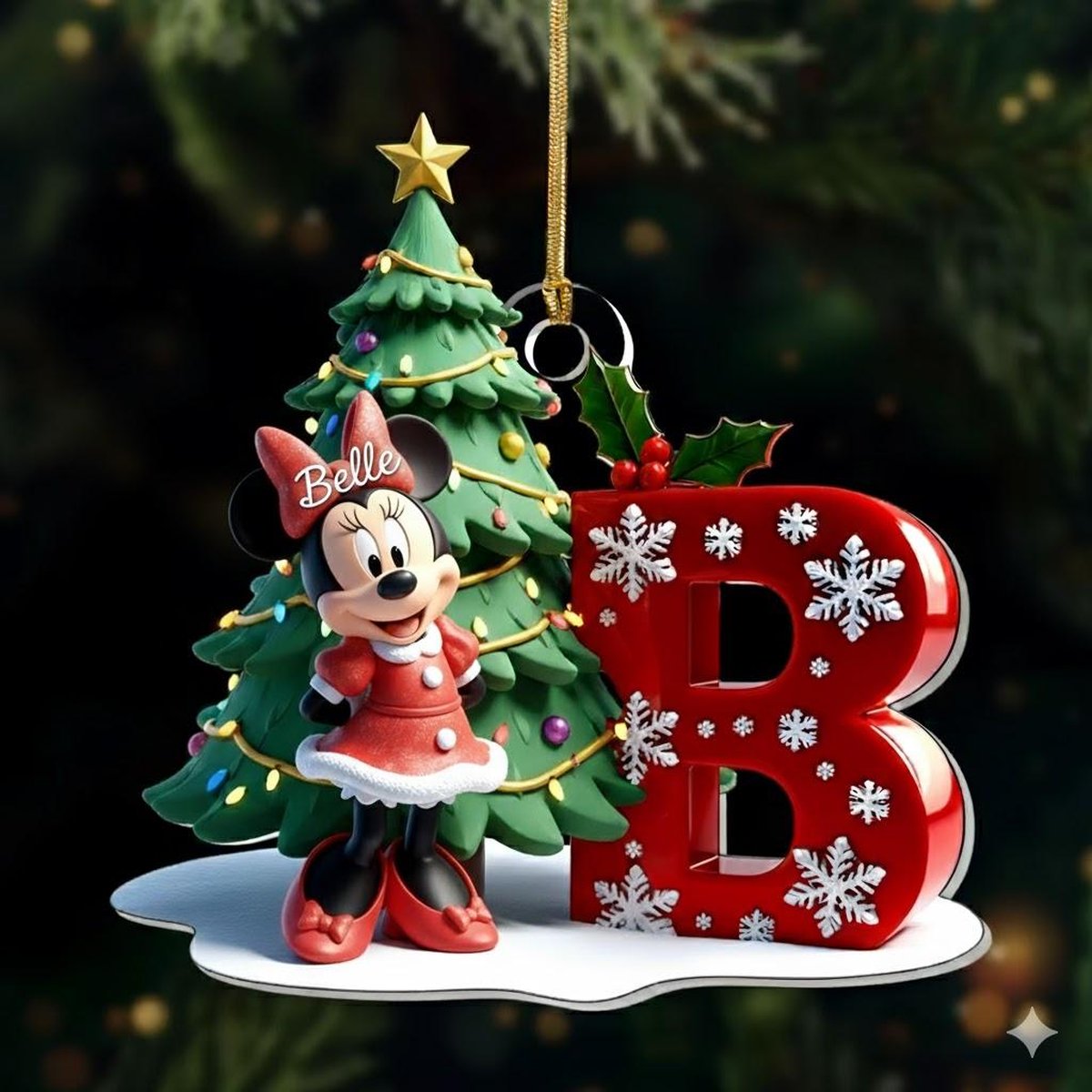 Personalized Minnie Letter Ornament Custom Christmas Initial Ornament Disney with Name and Letter Ornament Holiday Gift Keepsake 2025