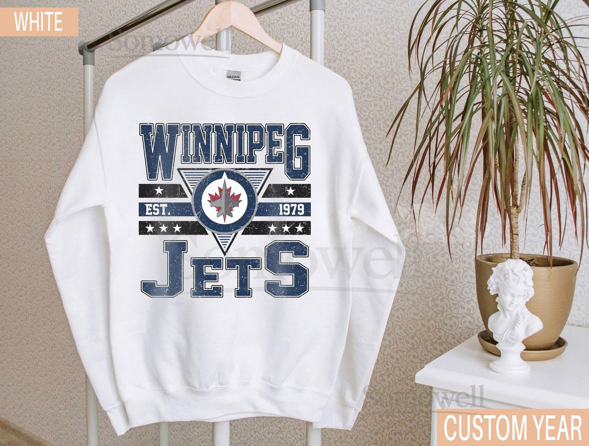 Winnipeg Jets Sweatshirt Vintage Winnipeg hockey shirt Winnipeg Hockey Crewneck Jets Hockey youth sweater Hockey Fan gift_818
