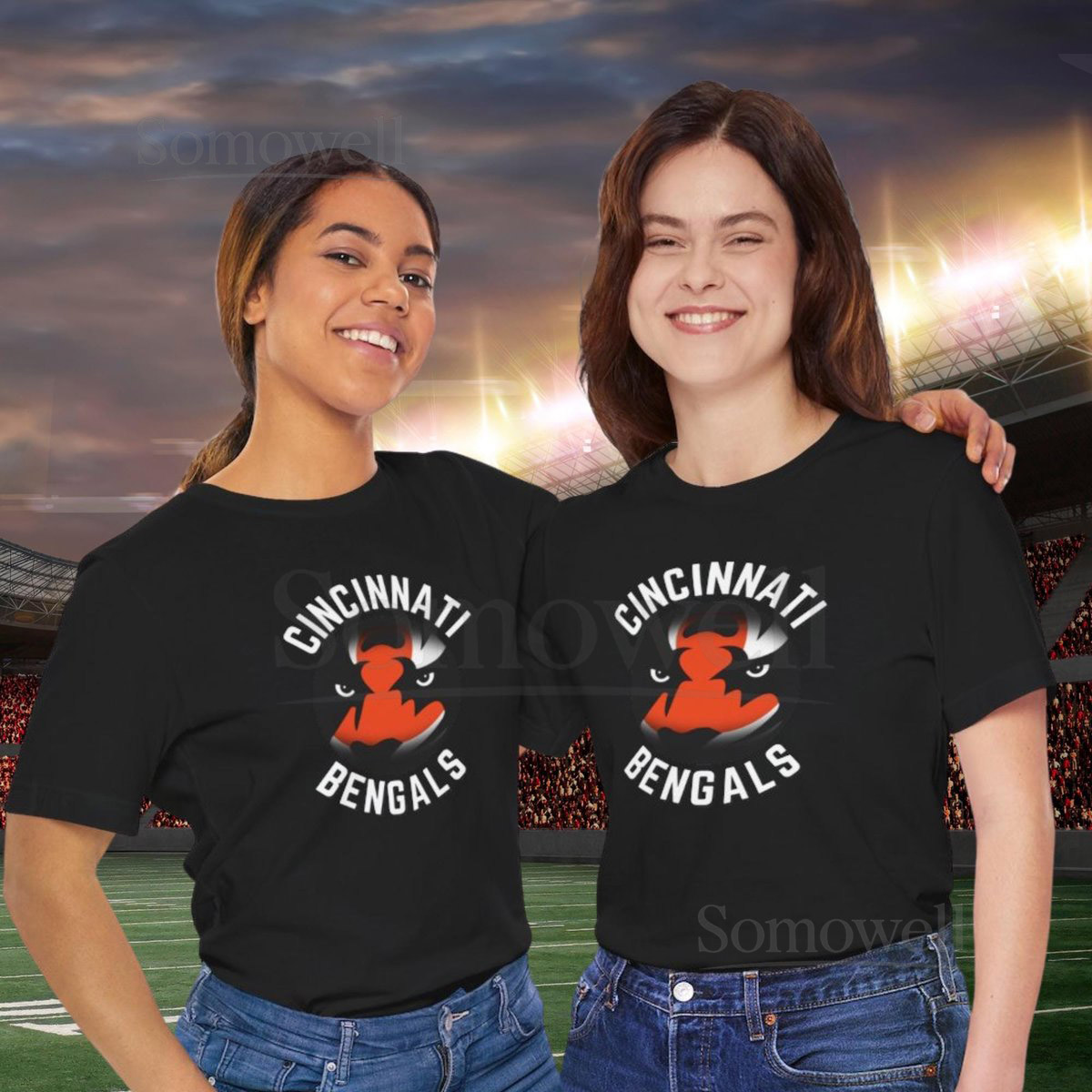 Cincinnati Bengals Tiger Unisex Tee NFL Football Fan Apparel_510