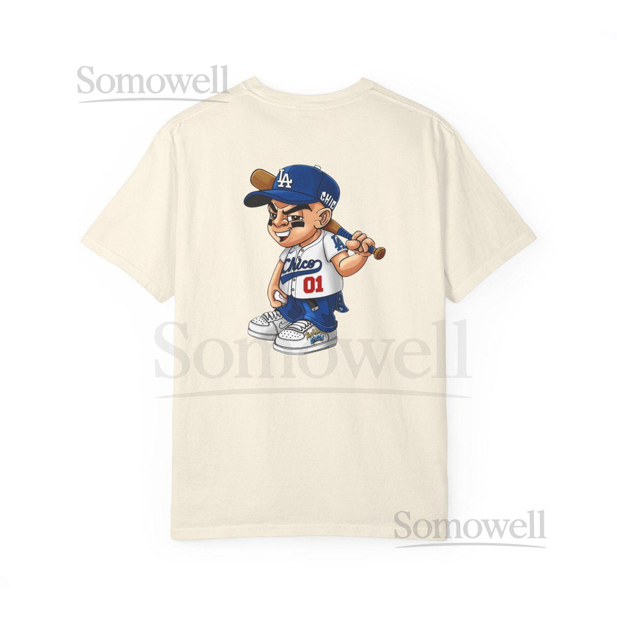 LA Dodgers Chicano Chico T-shirt Streetwear Tee World Series_529